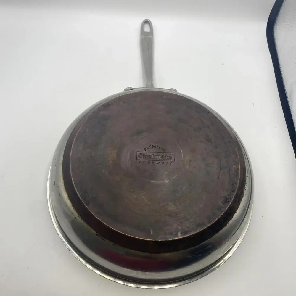 Chefmate Premium Cookware Heavy Weight Copper Bottom 10 Fry Pan Skillet